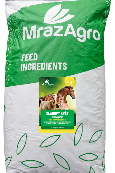 SLADOVÝ KVĚT granulovaná bílkovinná krmná surovina pro domácí zvířata - 25 kg pytel