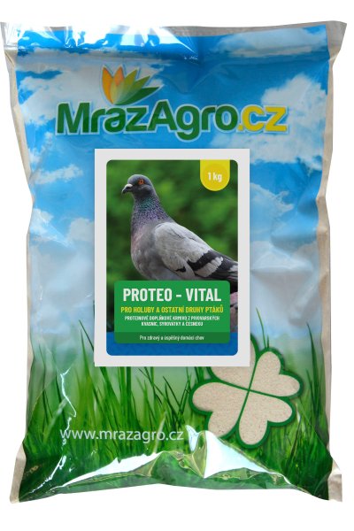 PROTEO VITAL proteinové doplňkové krmivo s česnekem pro holuby a ostatní ptáky - 1 kg sáček