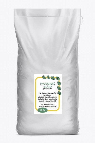 PIVOVARSKÉ MLÁTO granulované proteinové krmivo - 5 kg taška