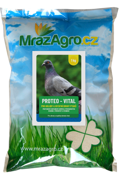 PROTEO VITAL proteinové doplňkové krmivo s česnekem pro holuby a ostatní ptáky - 1 kg sáček