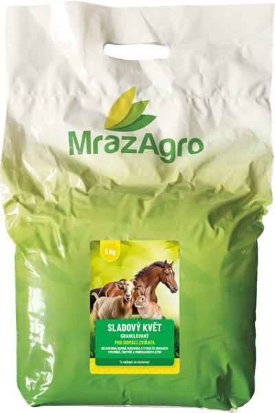 SLADOVÝ KVĚT granulovaná bílkovinná krmná surovina pro domácí zvířata - 5 kg taška